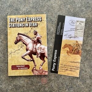 📕 Autographed The Pony Express Stations in Utah [Hearty], Western Decor Book